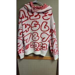 ROMWE Unisex Cartoon & Letter Pattern Hooded Sweater